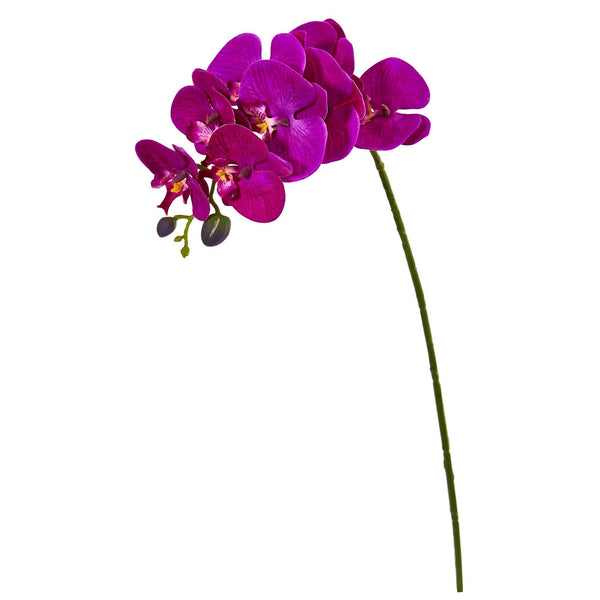 28” Orchid Phalaenopsis Artificial Flower Stem (Set of 6)