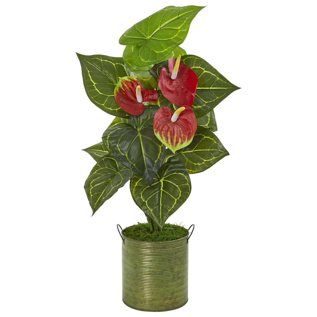 anthurium planter 29” Anthurium Artificial Plant in Metal Planter (Real Touch)