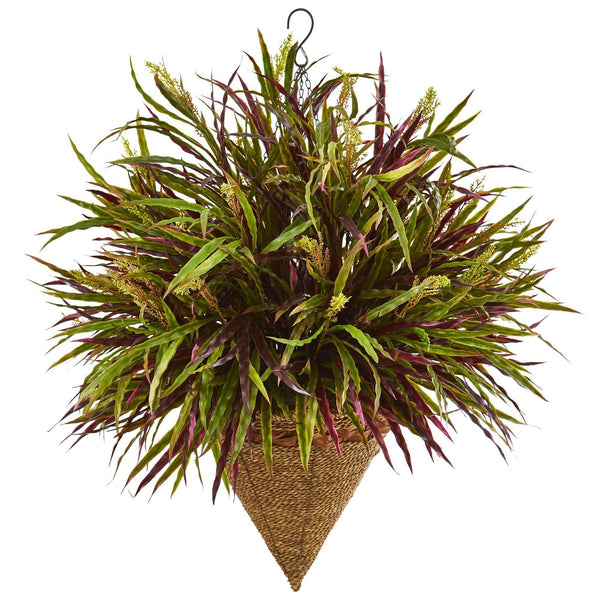 grass hanging plants 29” Autumn Grass Hanging Basket Artificial Plant