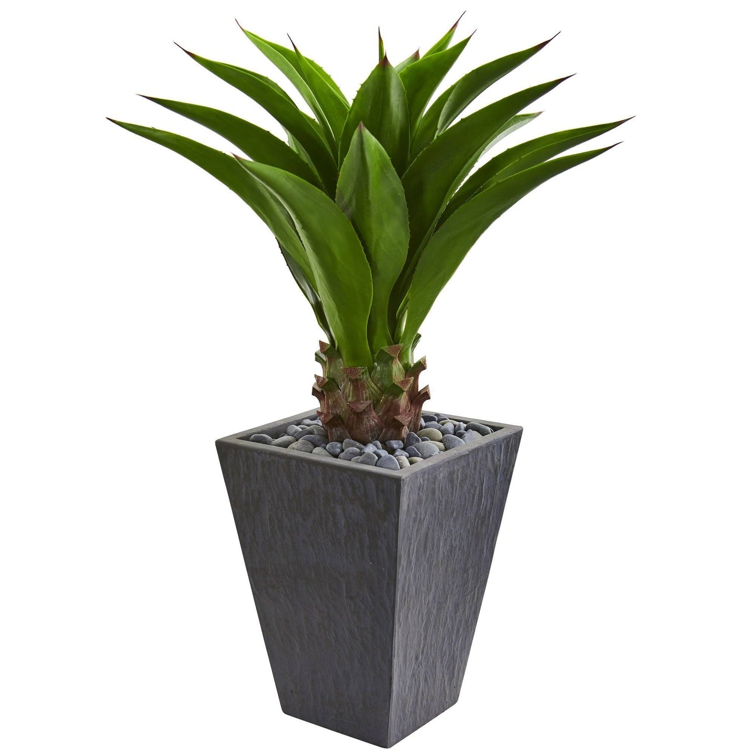 3' Agave Artificial Plant in Slate Finished Planter