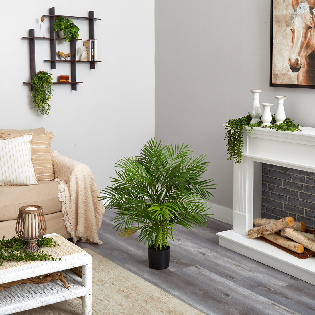 nearly natural 3 ft. areca silk palm tree Nearly Natural 3 ft. Silk Areca Palm Tree