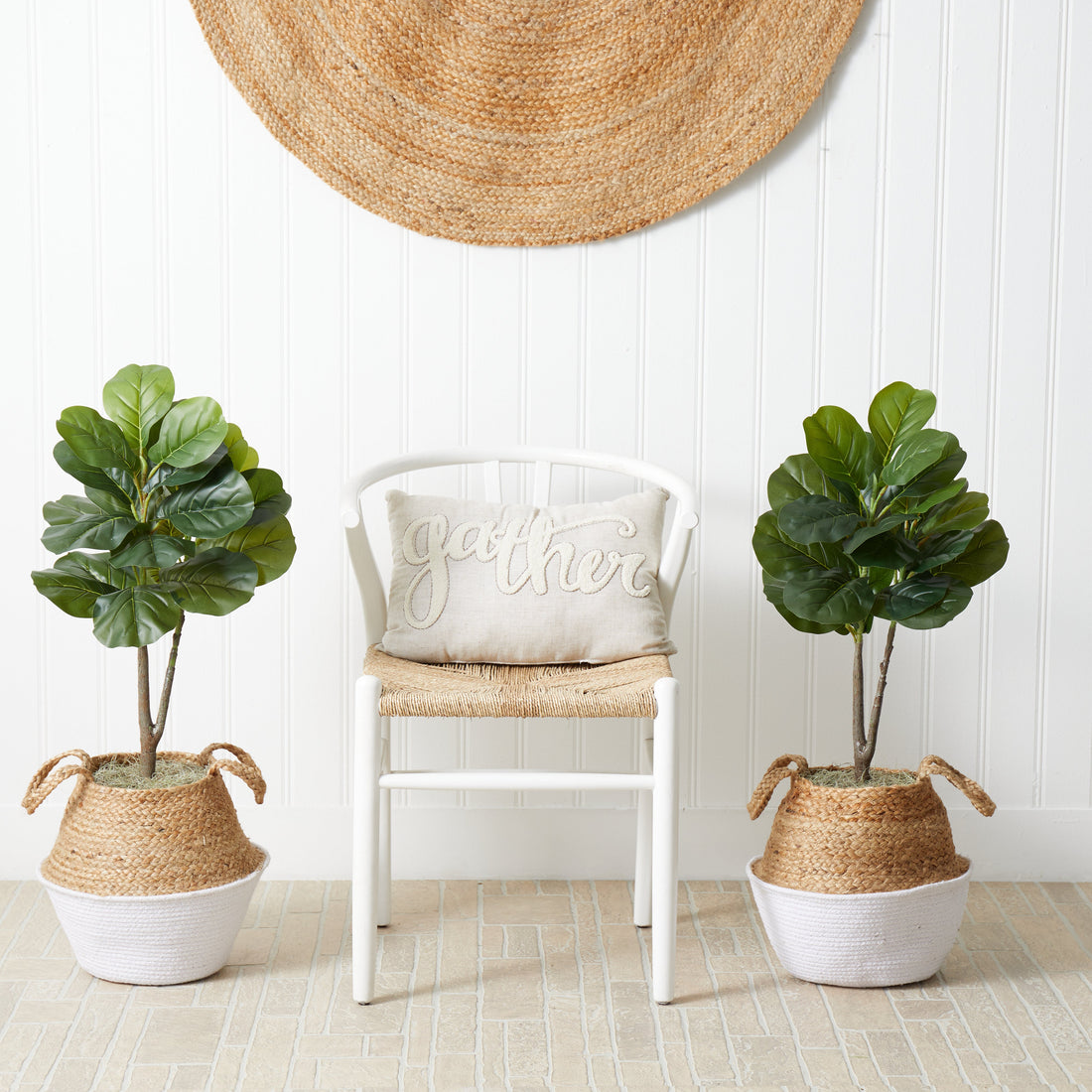 Banana Leaf Hanging Plant Basket Sets