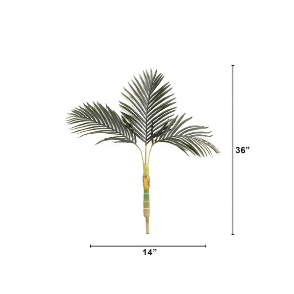 3’ Artificial Golden Cane Palm Tree Without Pot