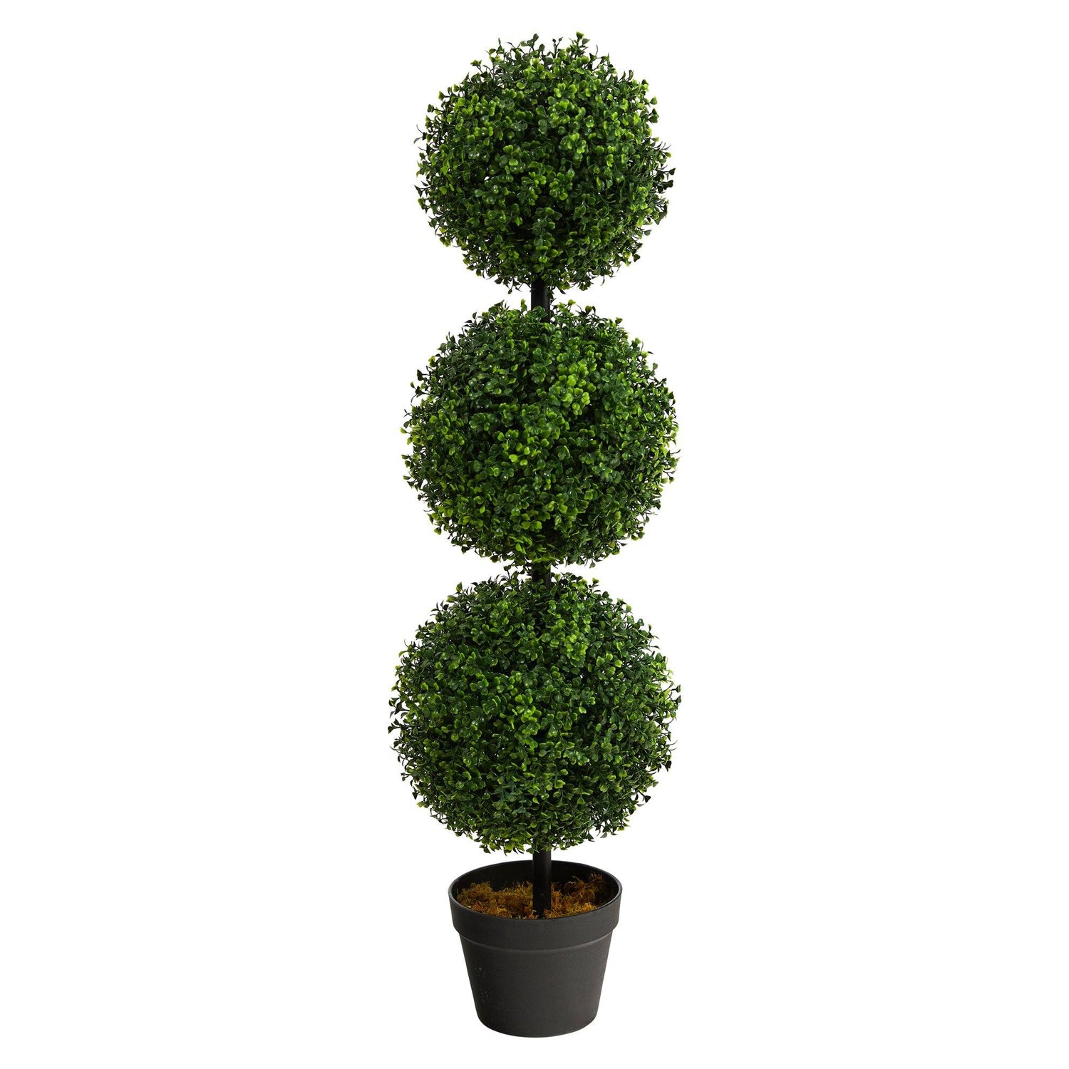 3’ Boxwood Triple Ball Topiary Artificial Tree (Indoor/Outdoor)