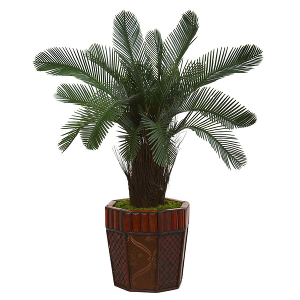 3’ Cycas Artificial Tree in Bamboo Planter