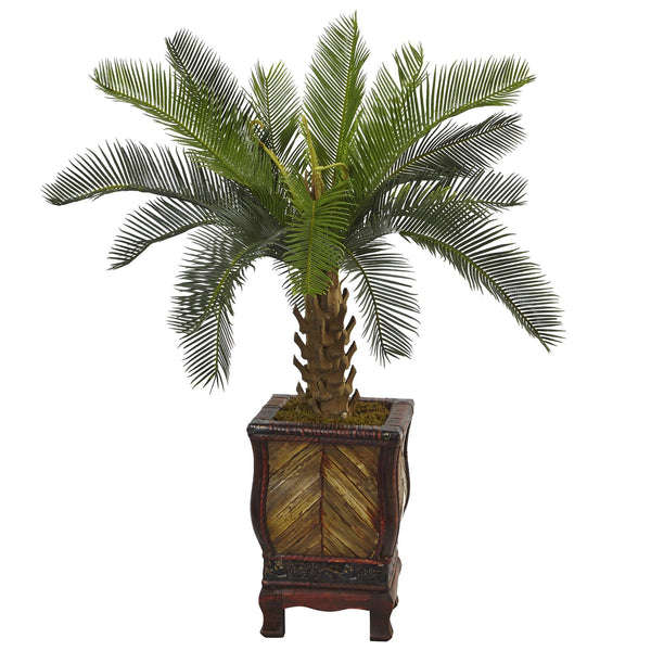 3’ Cycas Tree in Wood Planter