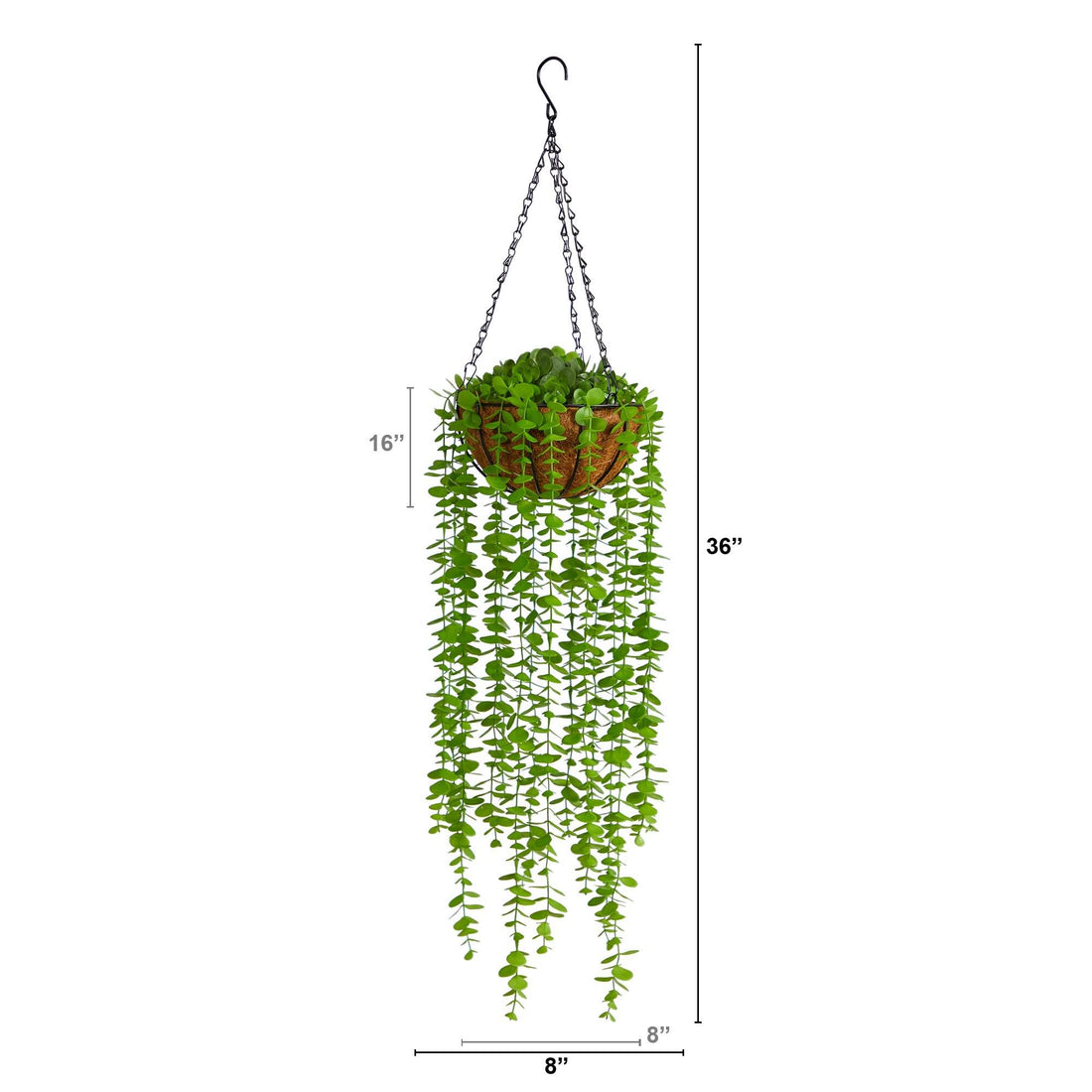 eucalyptus plant hanging 3' Eucalyptus Artificial Plant in Hanging Basket