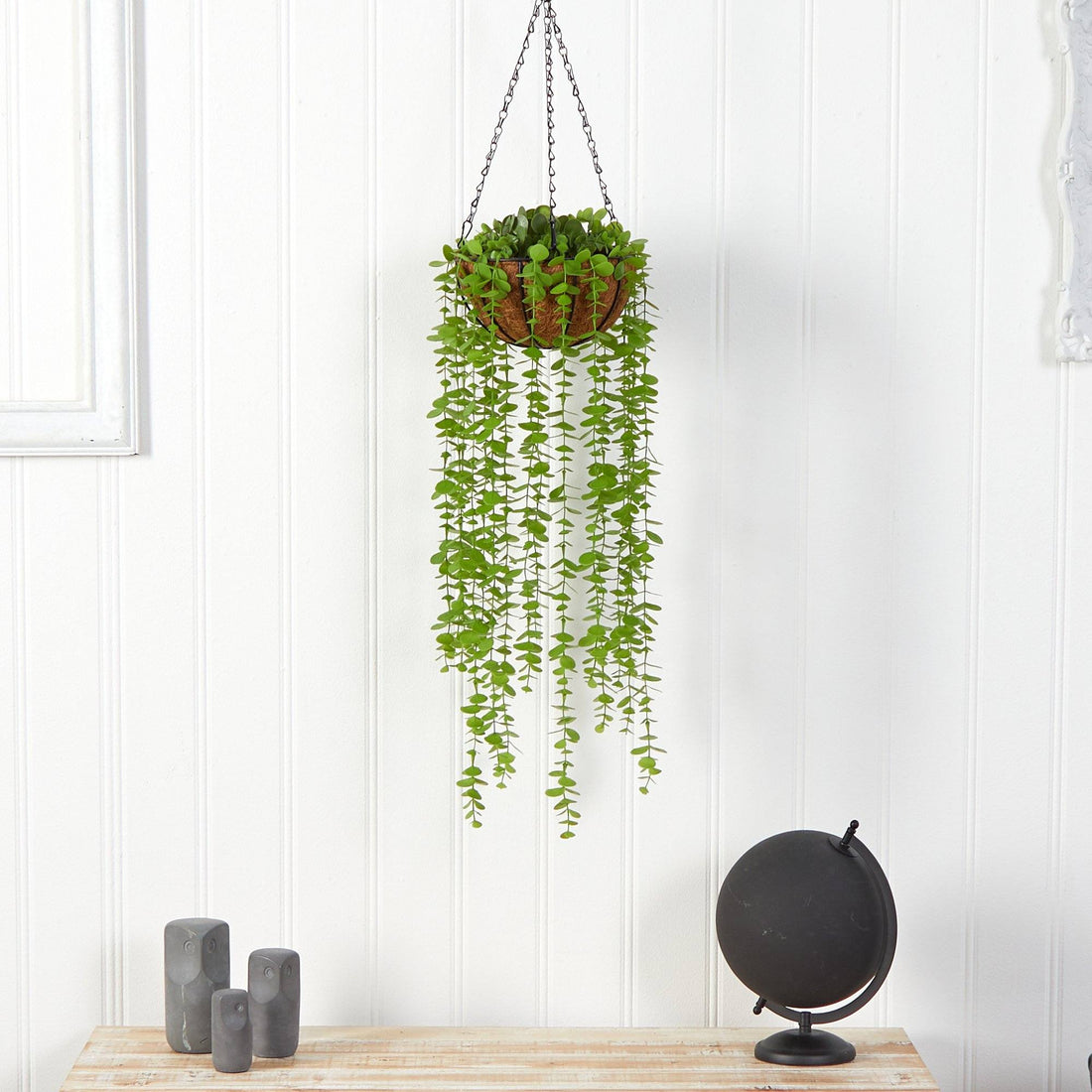 3' Eucalyptus Artificial Plant in Hanging Basket