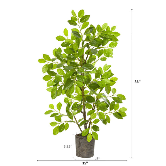 3’ Ficus Artificial Tree in Planter Nearly Natural