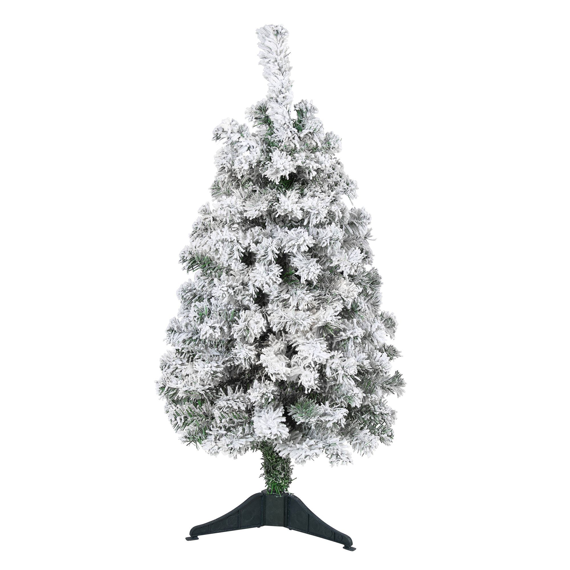 3' Flocked Rock Springs Spruce Artificial Christmas Tree | Nearly