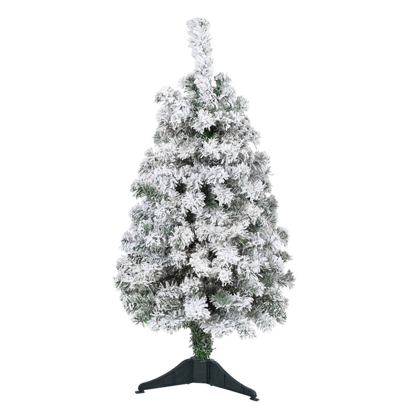 3' Flocked Rock Springs Spruce Artificial Christmas Tree