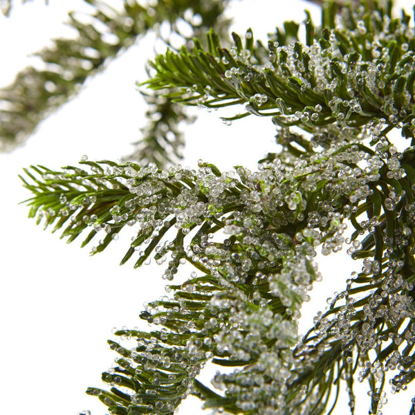 3’ Iced Pine Christmas Tree w/Burlap Base