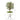 3’ Olive Artificial Tree in White Planter with Metal Stand