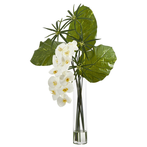 3’ Phalaenopsis Orchid and Pothos Artificial Arrangement