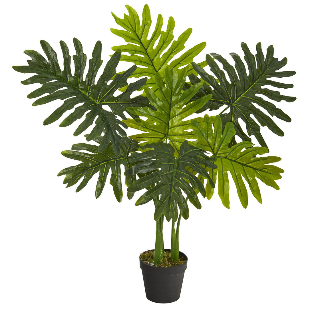 artificial split leaf philodendron plant 3’ Philodendron Artificial Plant (Real Touch)