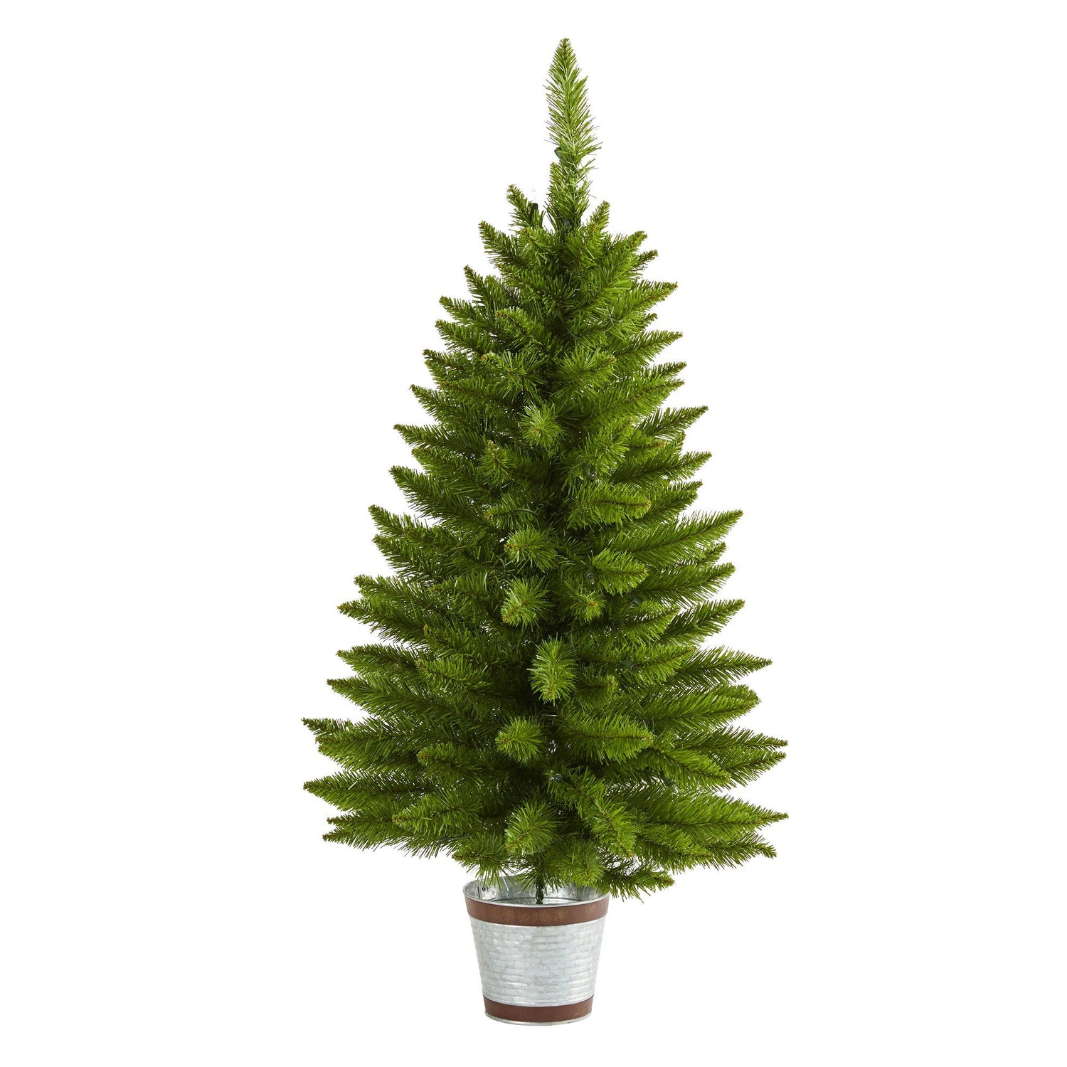 3’ Providence Pine Artificial Christmas Tree in Metal Pot with 50 Warm White Lights and 114 Bendable Branches