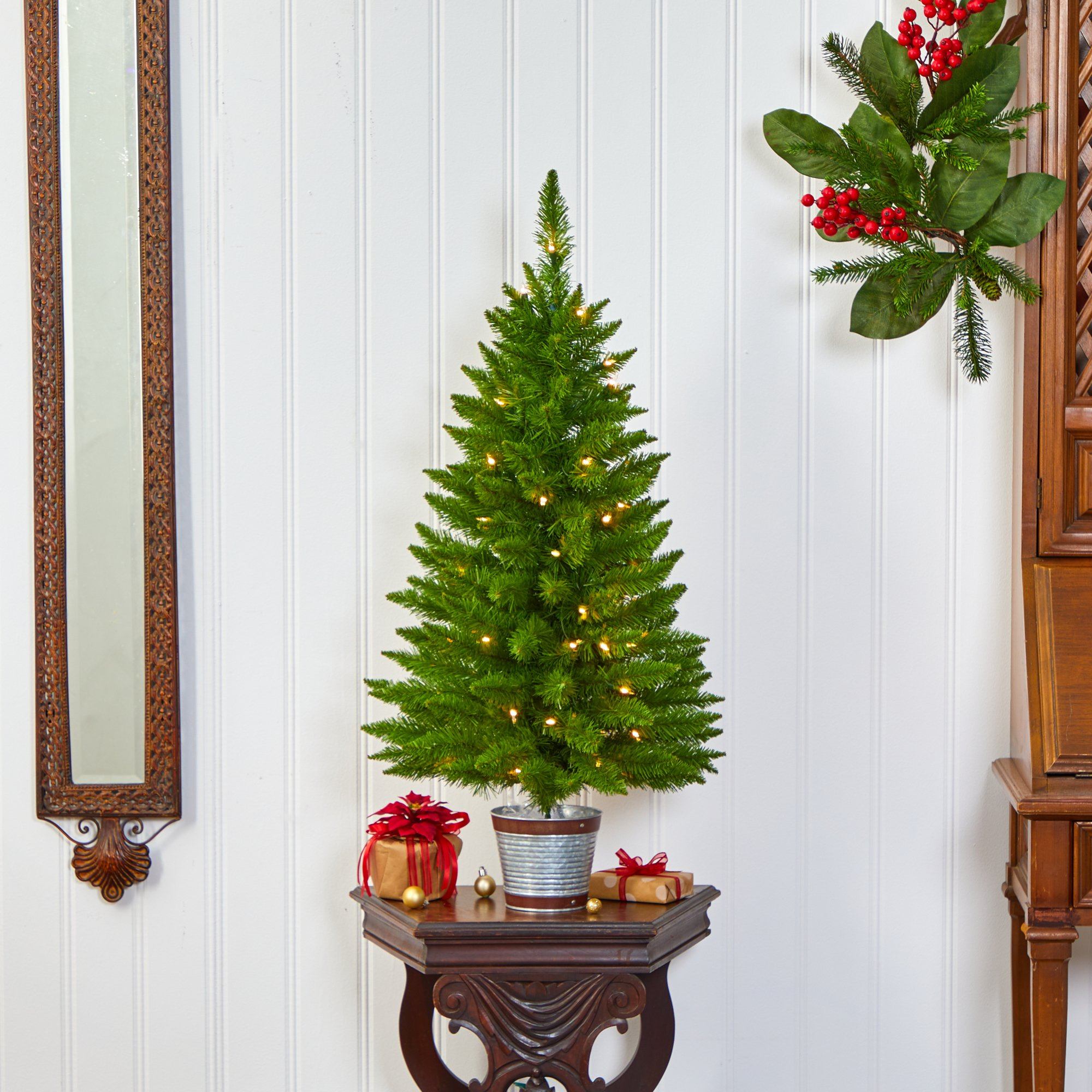3' Providence Pine Artificial Christmas Tree with 50 Warm White