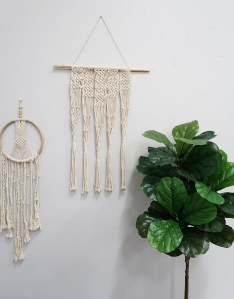 3’ x 1’ Boho Macrame Dreamcatcher Wall Hanging Decor