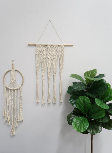 3’ x 1’ Boho Macrame Dreamcatcher Wall Hanging Decor