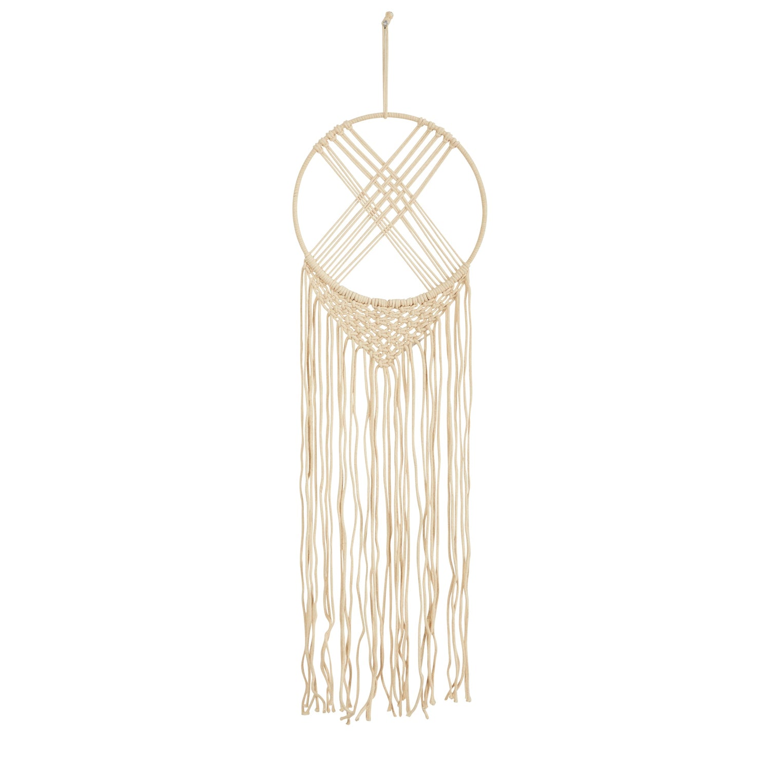 Nearly Natural 2.5' x 2' Hand Woven Macrame Wall Hanging Decor