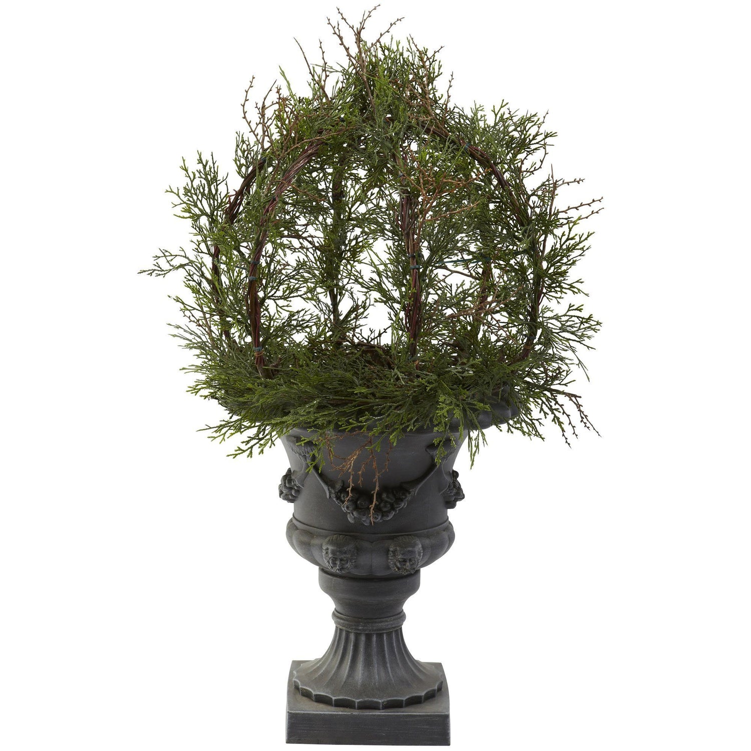 30” Pond Cypress Topiary w/Urn (Indoor/OutDoor)