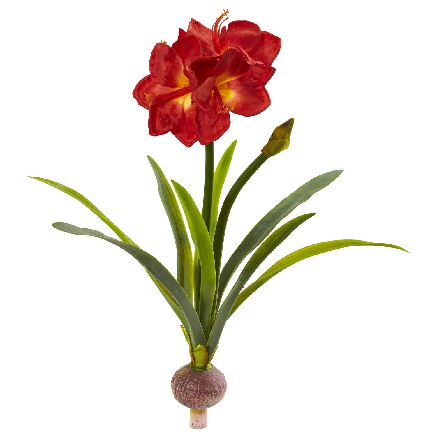 31” Amaryllis Artificial Flower Set (Set of 3 Flowers)