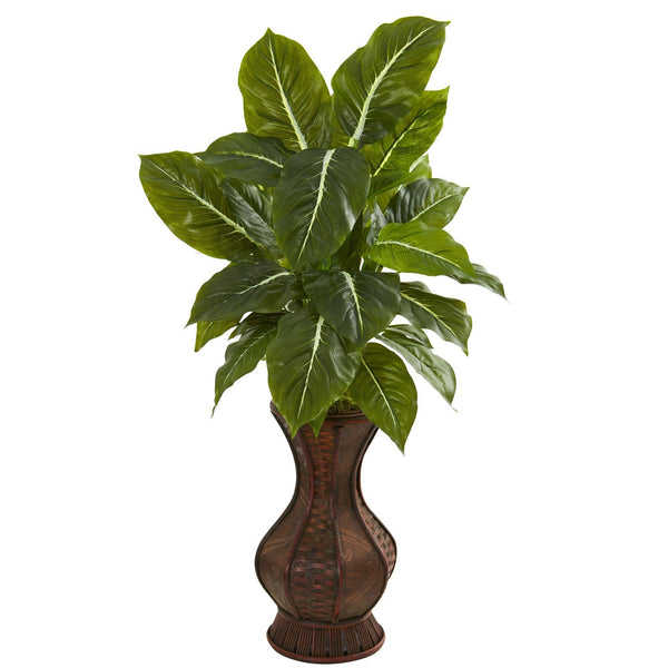 31” Evergreen Artificial Plant in Decorative Planter (Real Touch)