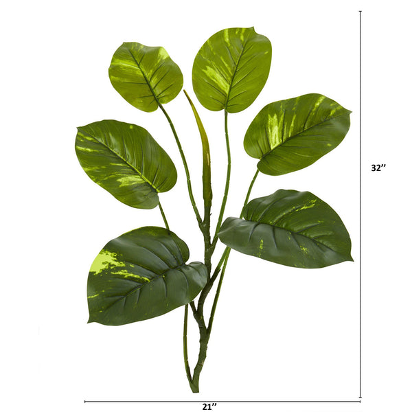 32” Large Leaf Pothos Artificial Vinning Plant (Set of 6)