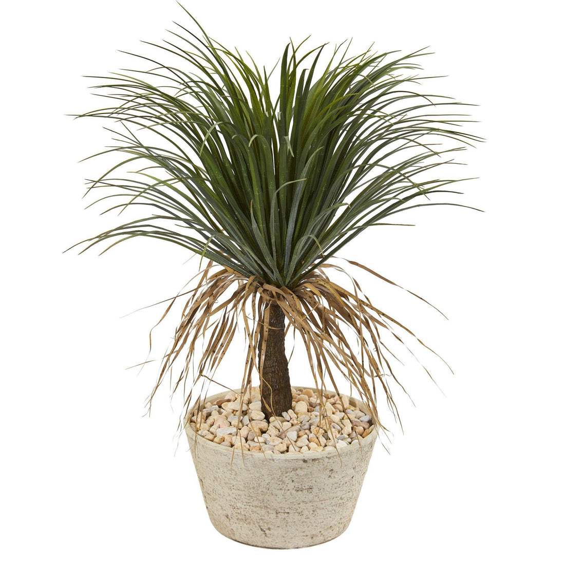 ponytail palm shoots 32” Pony Tail Palm Artificial Plant in White Planter