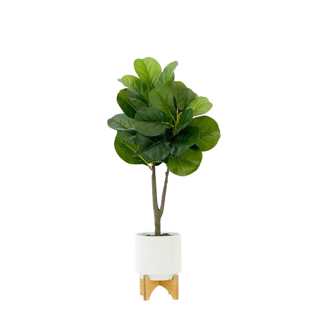 fiddle leaf fig in the wild 33” Artificial Fiddle Fig with Stand Planter