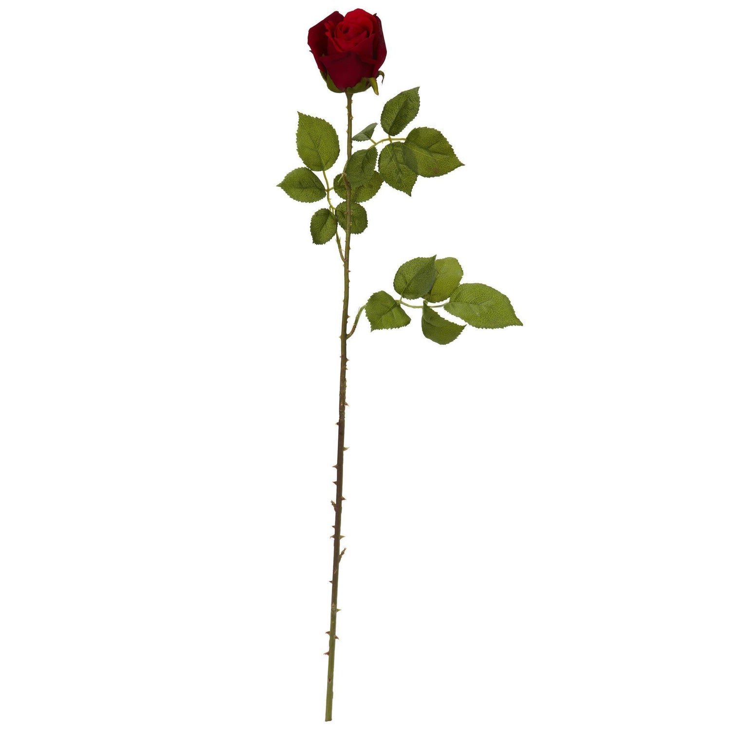 33” Elegant Red Rose Bud Artificial Flower (Set of 6)