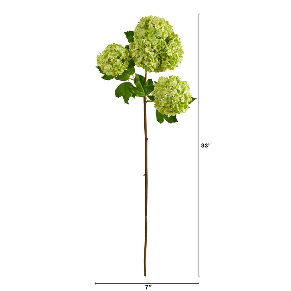 33” Snowball Hydrangea Artificial Flower (Set of 2)