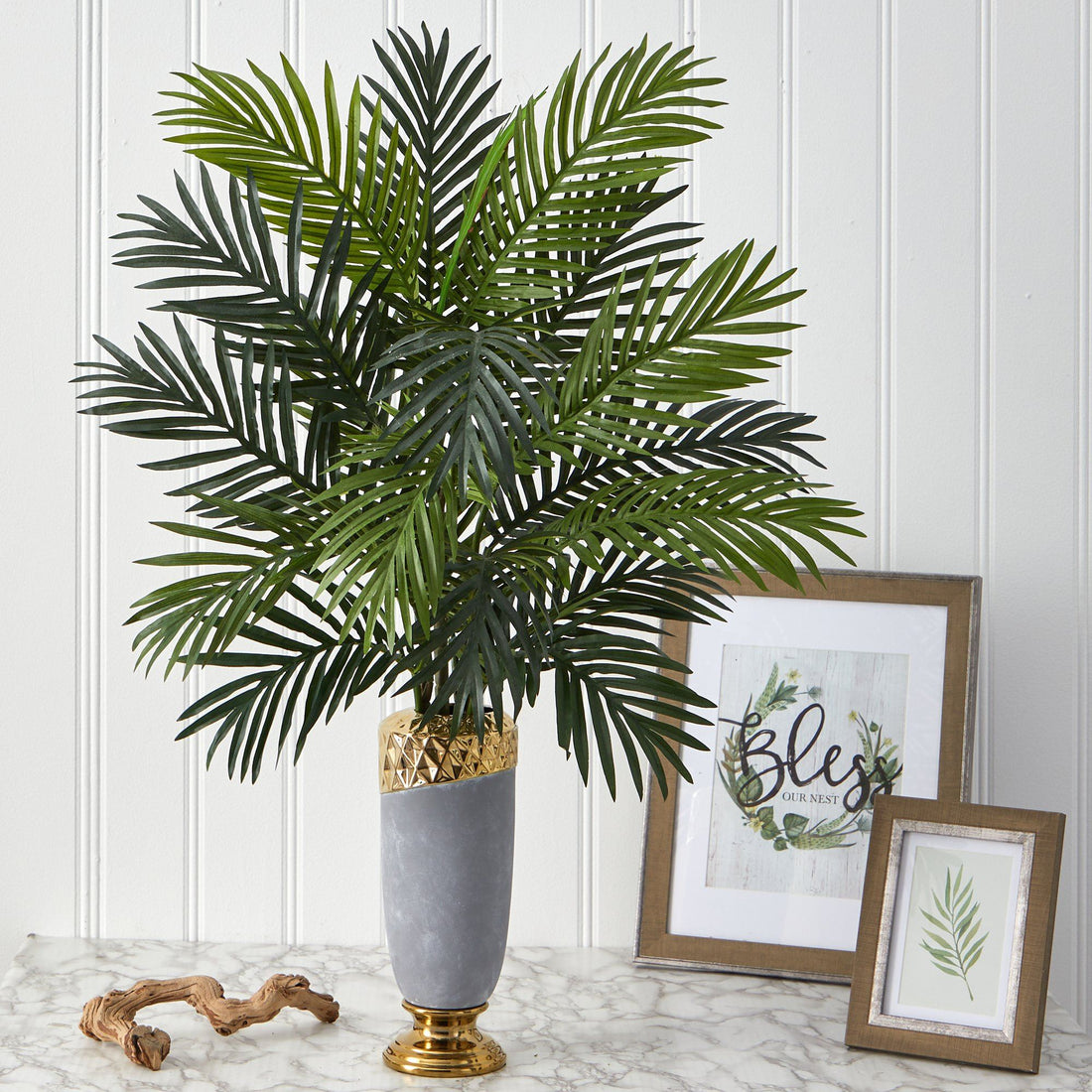 areca palm interior design Nearly Natural 34" Areca Palm Artificial Plant in Designer Planter