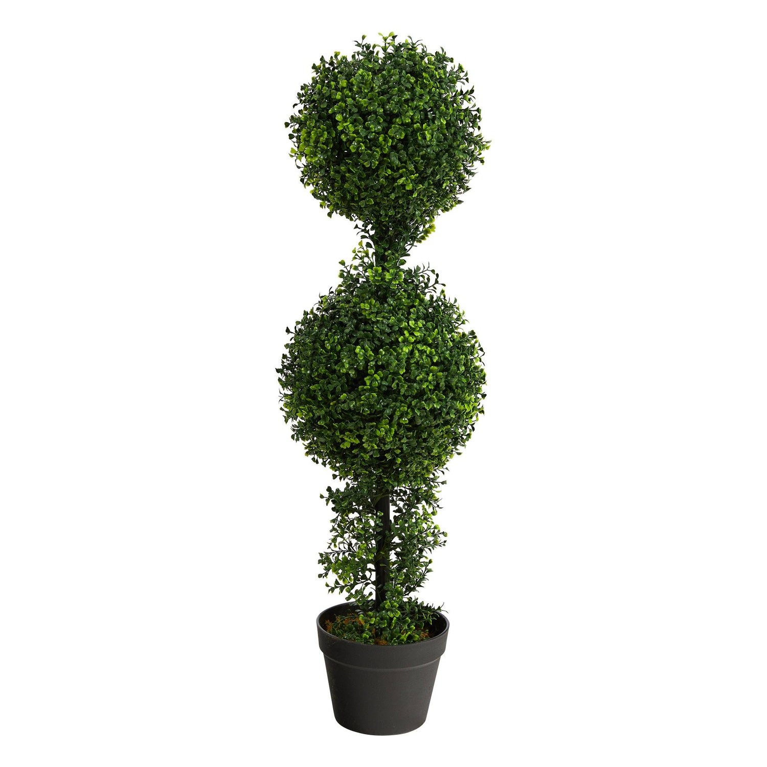 34” Boxwood Double Ball Topiary Artificial Tree (Indoor/Outdoor)