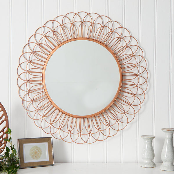 34” Scalloped Mirror Wall Decor