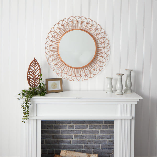 34” Scalloped Mirror Wall Decor