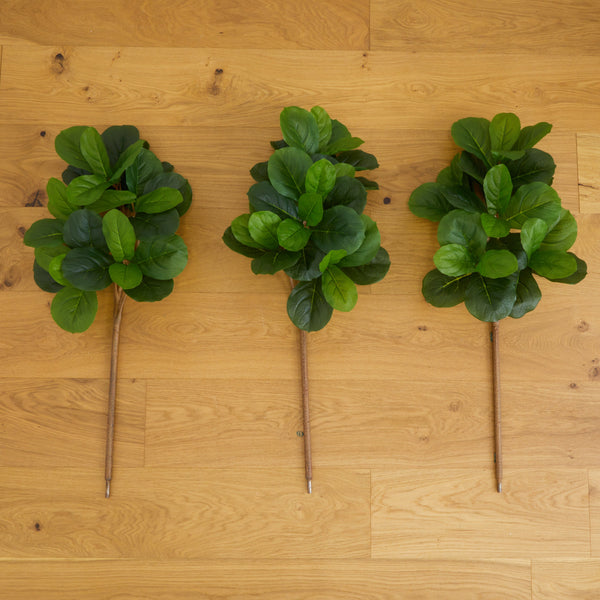 3.5’ Artificial Fiddle Leaf Fig Tree - Set of 3 (No Pot)