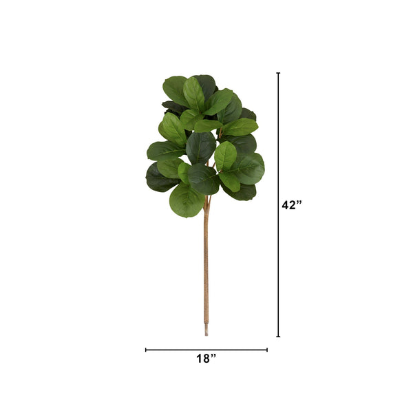 3.5’ Artificial Fiddle Leaf Fig Tree - Set of 3 (No Pot)