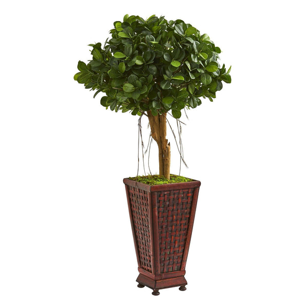 3.5’ Ficus Artificial Tree in Classic Decorative Planter