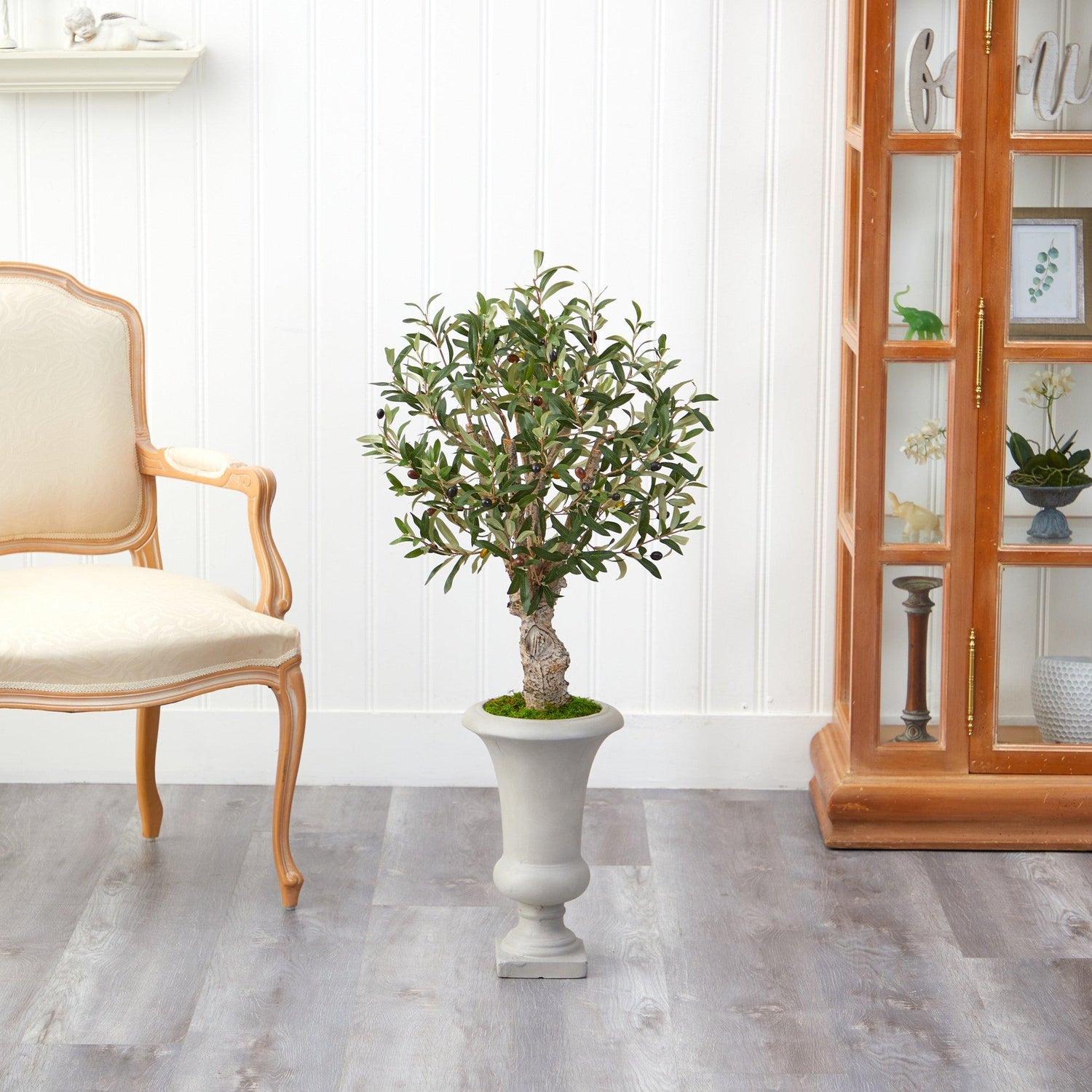 3.5’ Olive Artificial Tree in Sand Colored Urn
