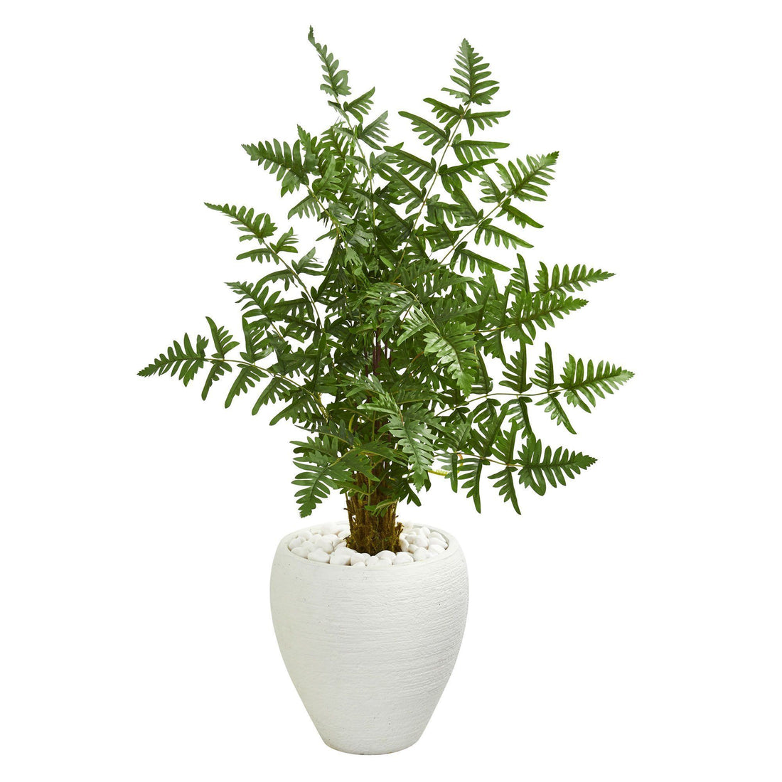 palm fern plant 3.5' Ruffle Fern Artificial Palm Tree in White Planter