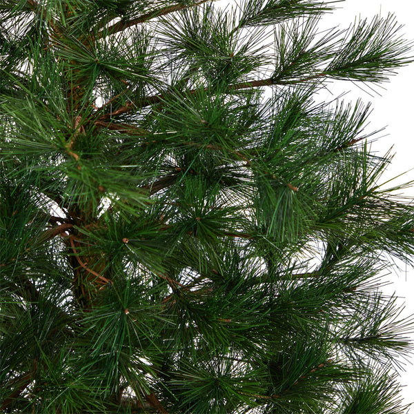 3.5’ Yukon Mixed Pine Artificial Christmas Tree with 213 Bendable Branches in Sand Colored Urn