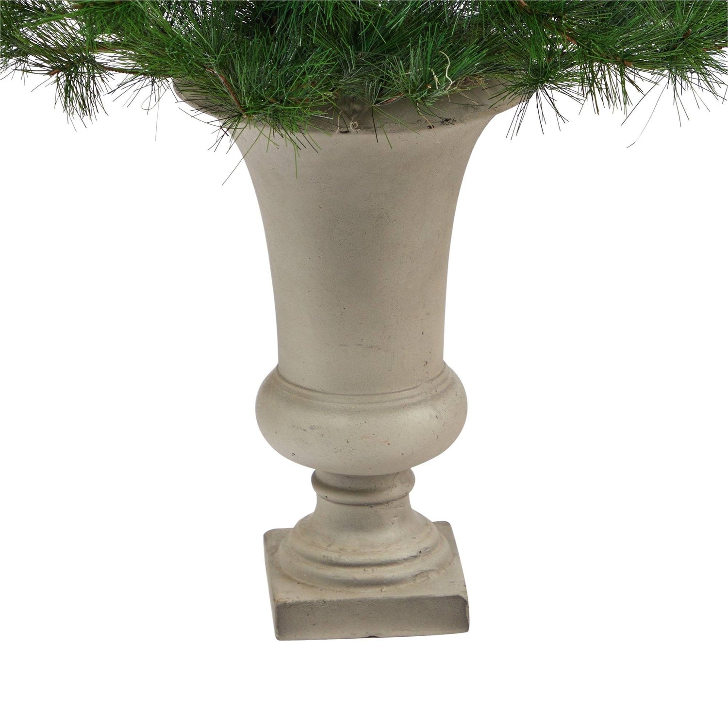 3.5’ Yukon Mixed Pine Artificial Christmas Tree with 213 Bendable Branches in Sand Colored Urn
