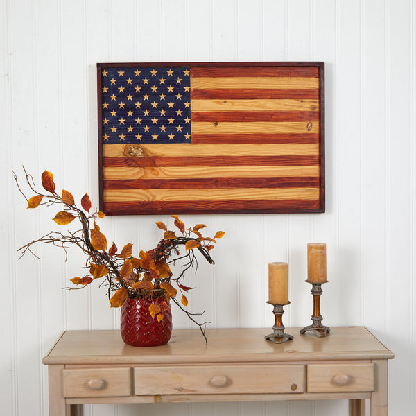 36” American Wood Flag Interior Wall Decor