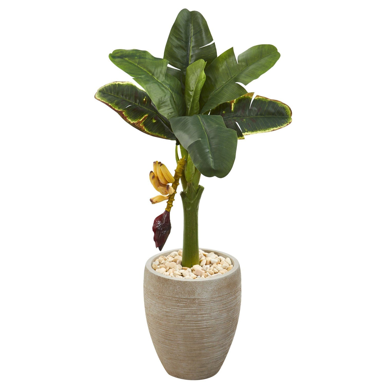 36” Banana Artificial Tree in Sand Colored Planter