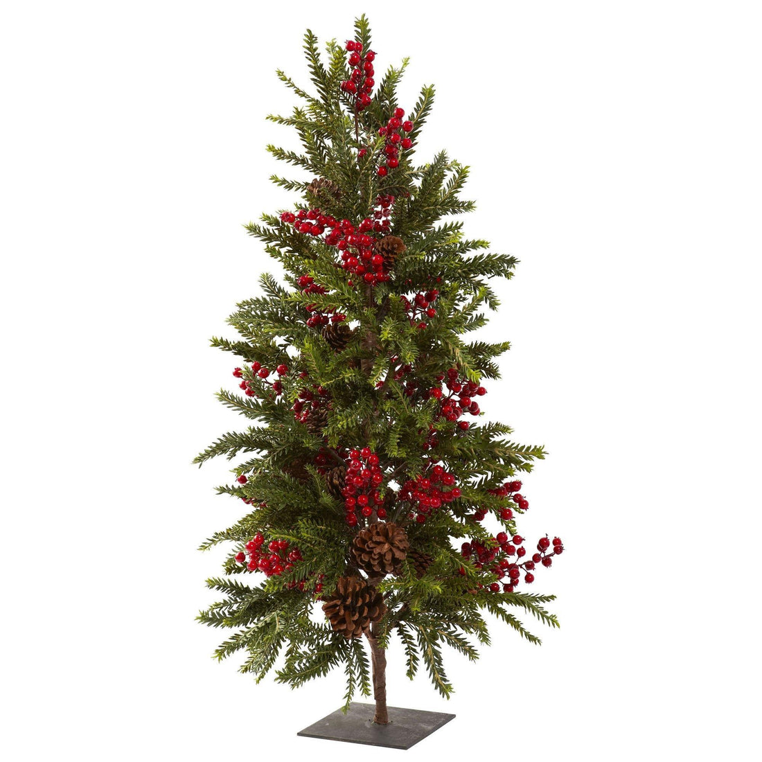 36” Pine & Berry Christmas Tree | Nearly Natural