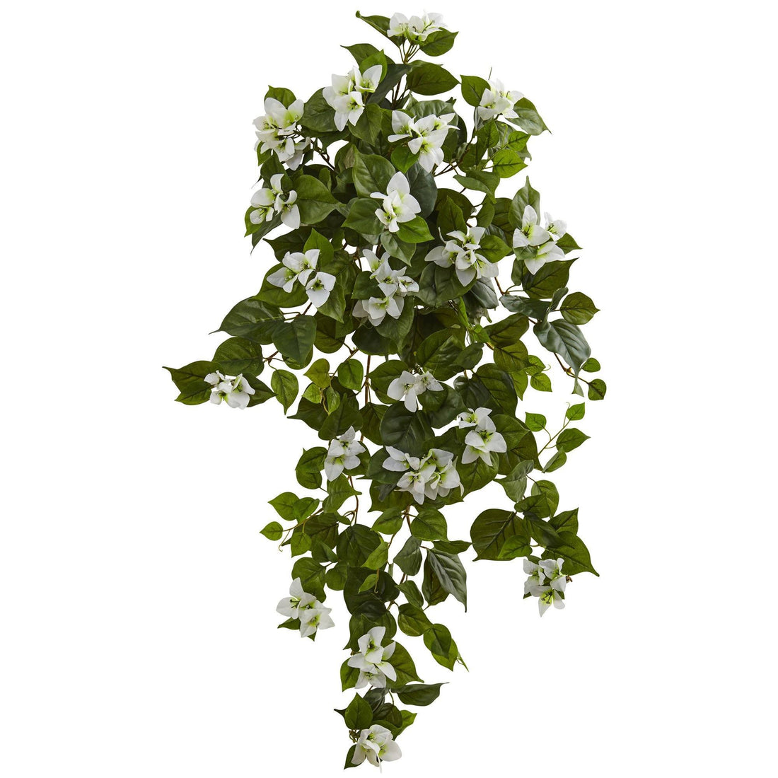 nearly natural 6608 bougainvillea silk plant hanging basket silk plant 37” Bougainvillea Hanging Artificial Plant (Set of 2) 6102-S2 Nearly Natural