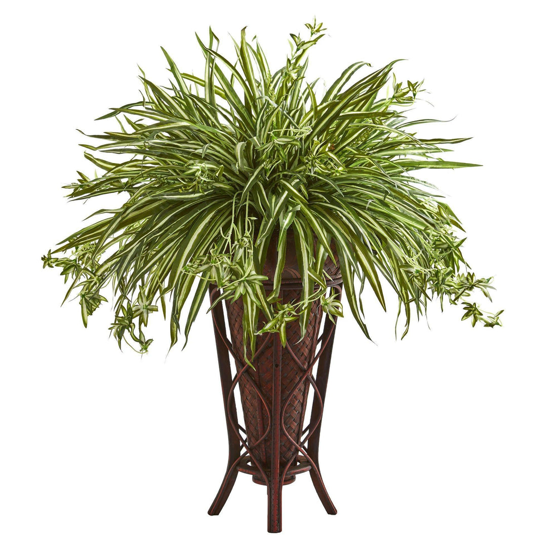 spider plant arrangement 37” Spider Artificial Plant in Decorative Stand Planter