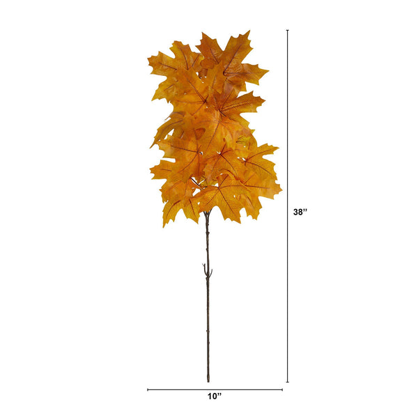 38” Autumn Maple Leaf Artificial Flower (Set of 6)