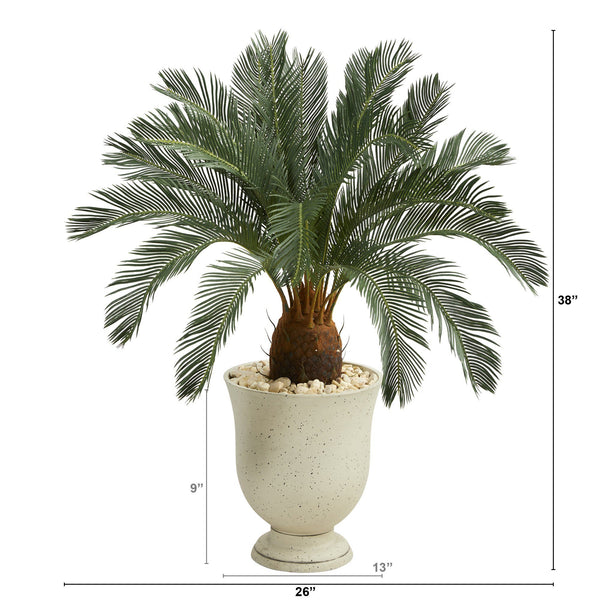 38” Cycas Artificial Tree in Decorative Urn